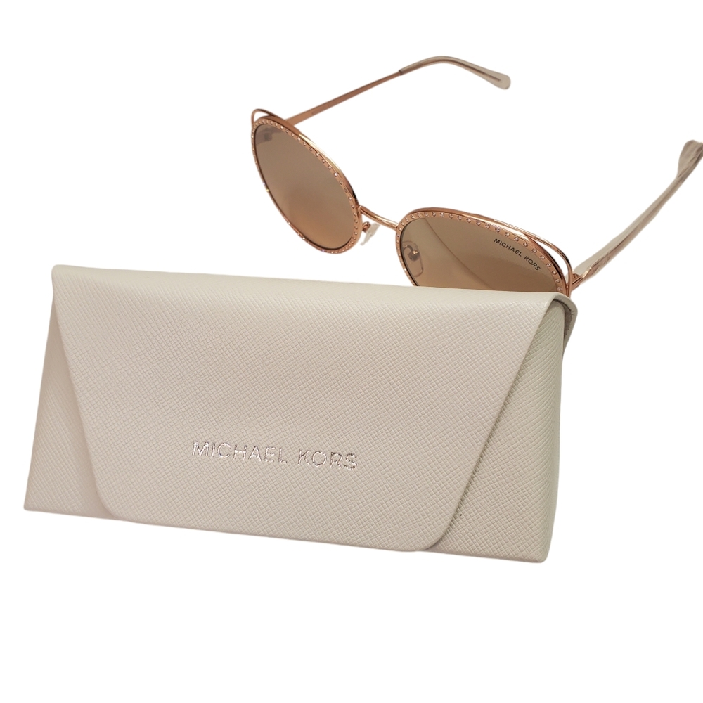 Michael Kors 0MK1118B 11088Z Women's Rose Gold Round Sunglasses - Picture 6 of 9